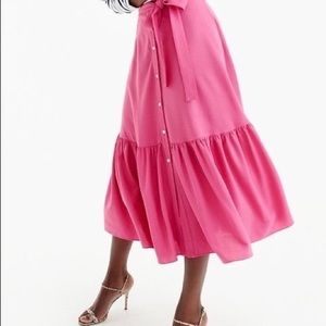 JCrew Button Midi Skirt NWT